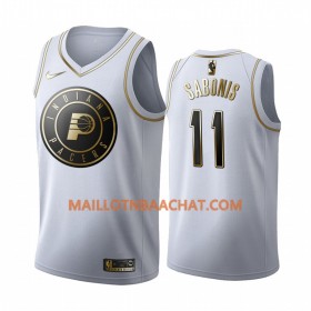 Maillot NBA Indiana Pacers Domantas Sabonis 11 Nike 2019-20 Blanc Golden Edition Swingman - Homme